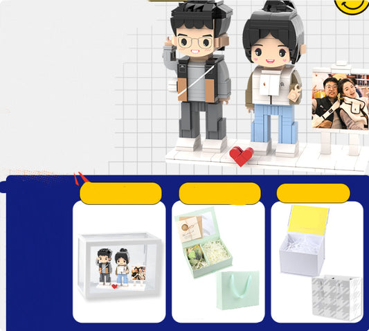 Portrait Building Blocks Puzzle Character Photo