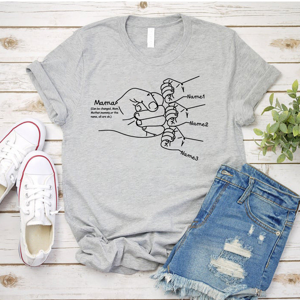 Custom family shirt hand drawn mom kids design