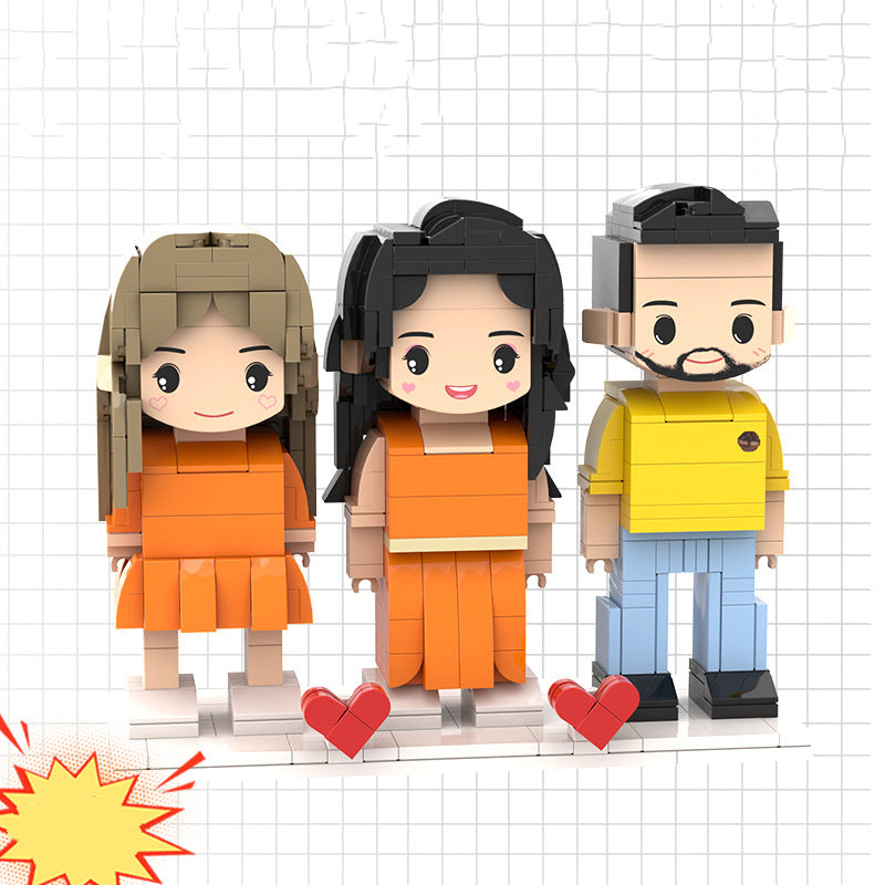 Portrait Building Blocks Puzzle Character Photo