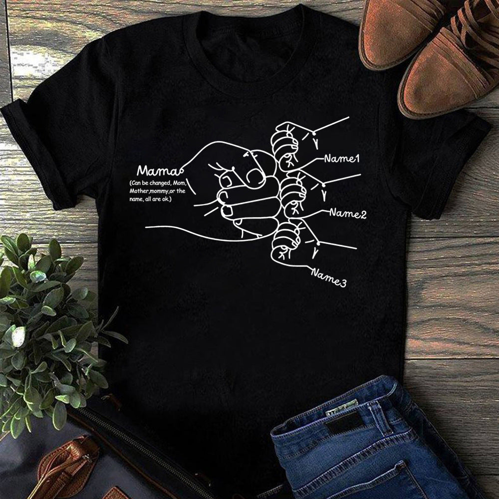 Personalized mom and kids fist collision custom t-shirt