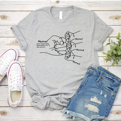 Custom family shirt hand drawn mom kids design