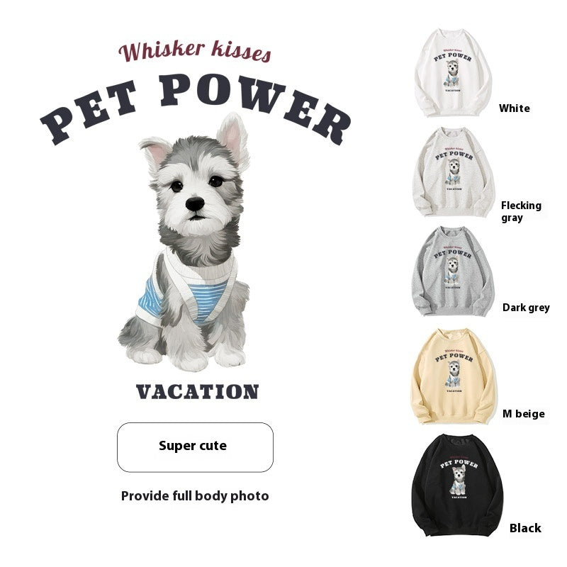 Customized Pet Sweatshirt – Personalized Dog & Cat Portrait Sweatshirt for Pet Lovers