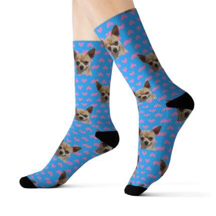 Custom Pet Head Print Socks