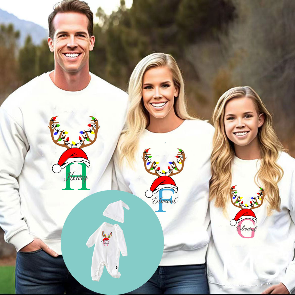 Personalized “A Family of Three/Four” Sweatshirt – Custom Name FamilySweatshirt for Mom, Matching Family Gift