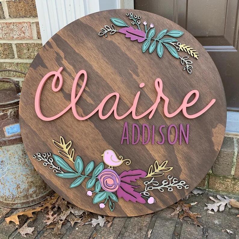 Custom Name Hanging Sign – Personalized Household Decoration for Wall, Christmas & Home Gift