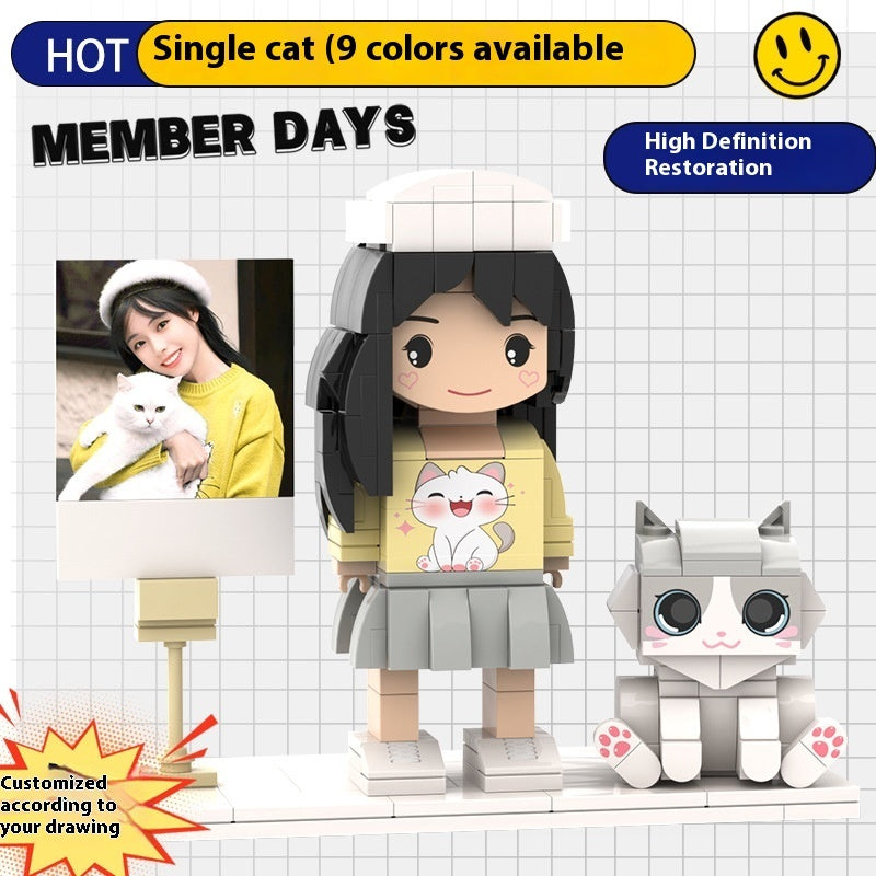 Portrait Building Blocks Puzzle Character Photo