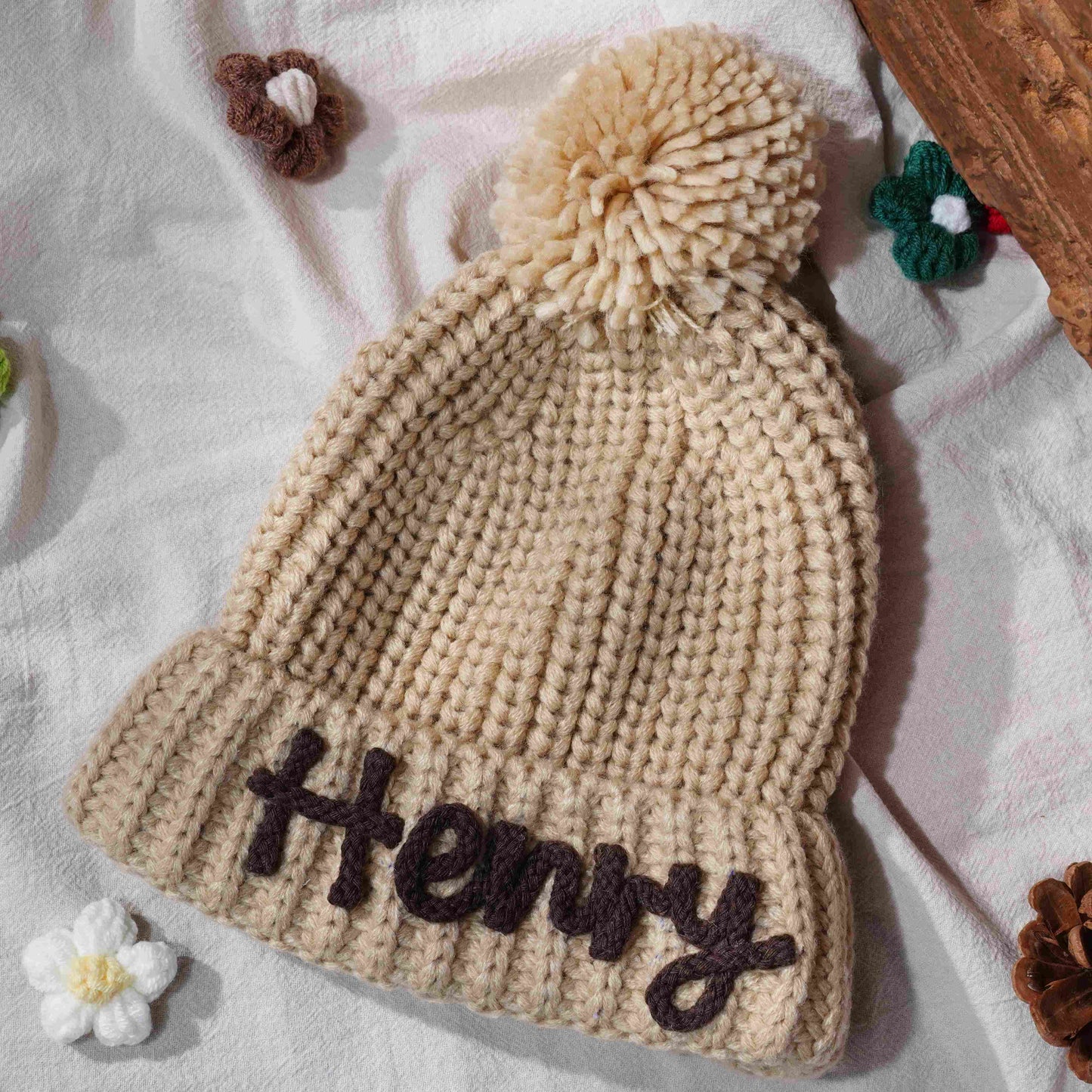 Personalized Handmade Crochet Hat – 3D Letter Children’s Name DIY