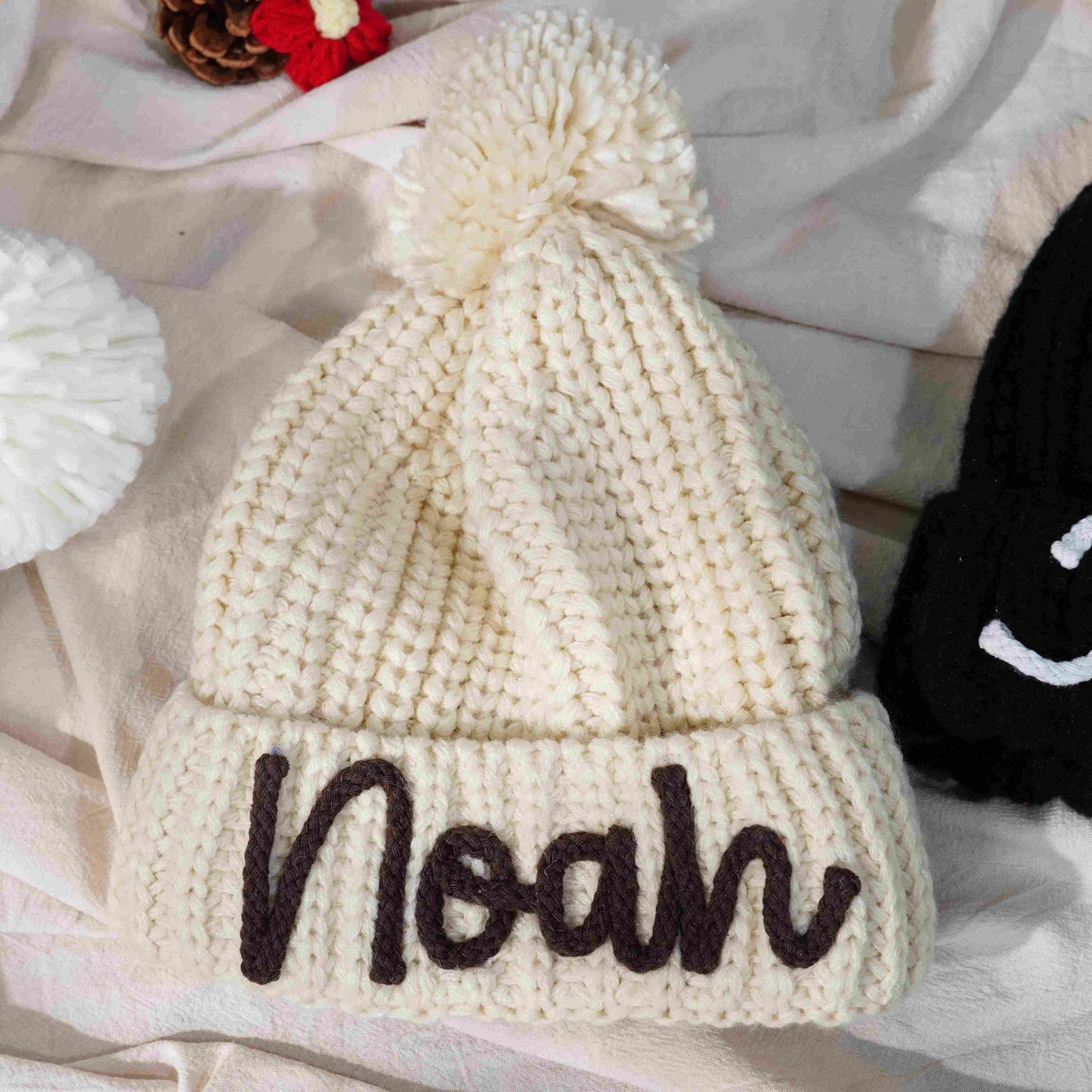 Personalized Handmade Crochet Hat – 3D Letter Children’s Name DIY