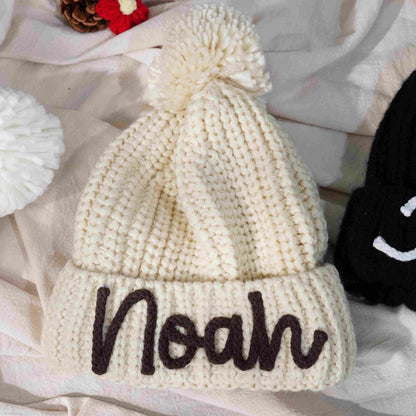 Personalized Handmade Crochet Hat – 3D Letter Children’s Name DIY