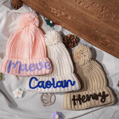 Personalized Handmade Crochet Hat – 3D Letter Children’s Name DIY