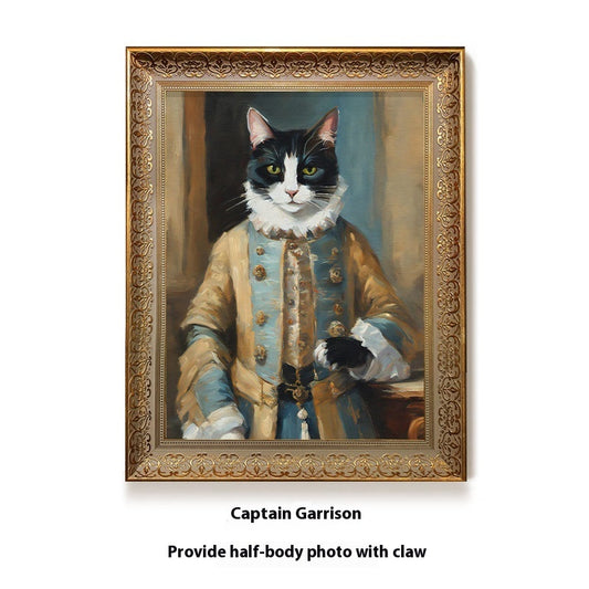 Custom pet oil painting on canvas for home décor