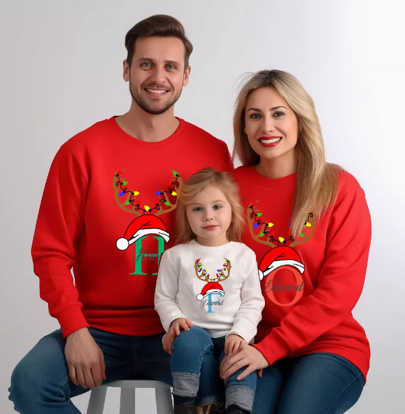 Personalized “A Family of Three/Four” Sweatshirt – Custom Name FamilySweatshirt for Mom, Matching Family Gift