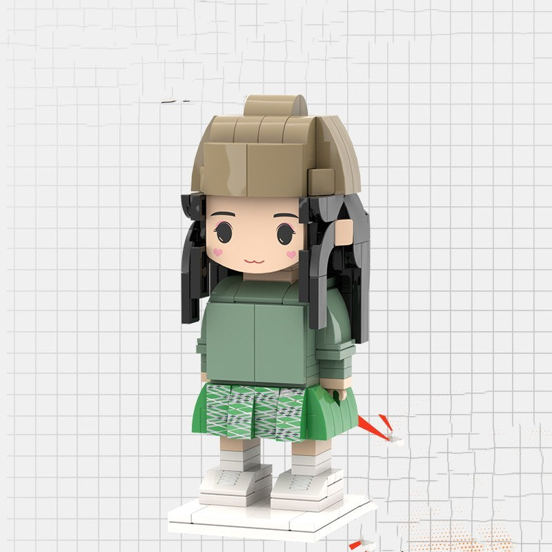 Portrait Building Blocks Puzzle Character Photo