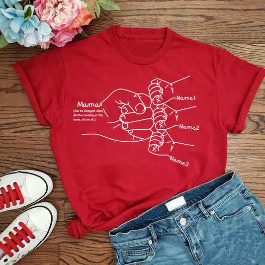 Personalized mom and kids fist collision custom t-shirt