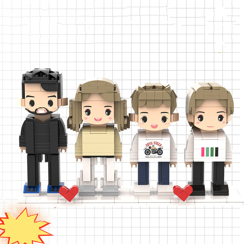 Portrait Building Blocks Puzzle Character Photo