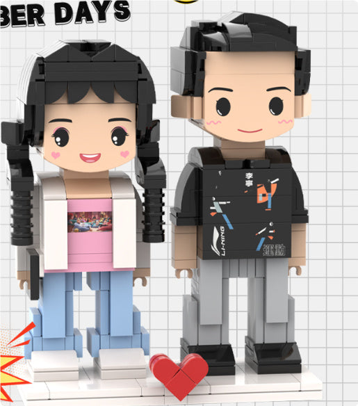 Portrait Building Blocks Puzzle Character Photo