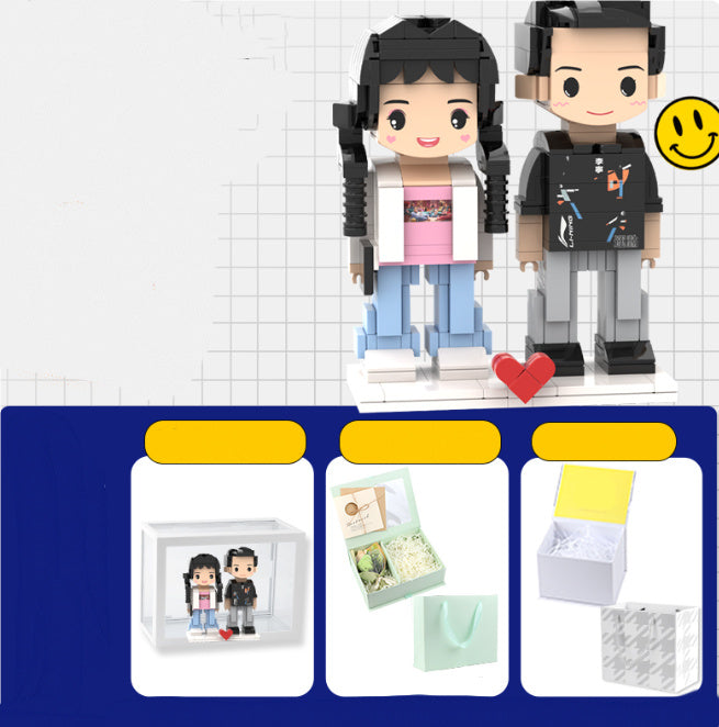 Portrait Building Blocks Puzzle Character Photo