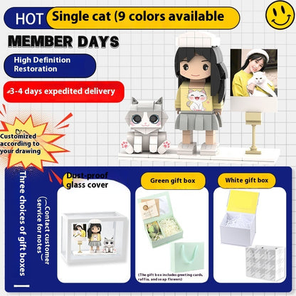 Portrait Building Blocks Puzzle Character Photo