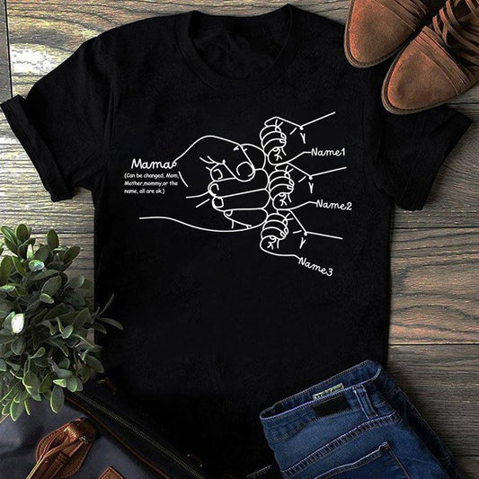 Personalized mom and kids fist collision custom t-shirt
