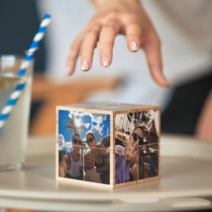 Customized Wooden Personalized Photo Cube