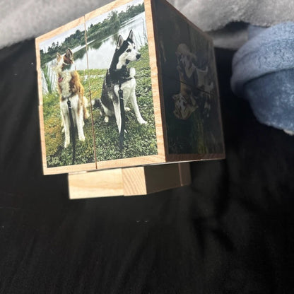 Customized Wooden Personalized Photo Cube