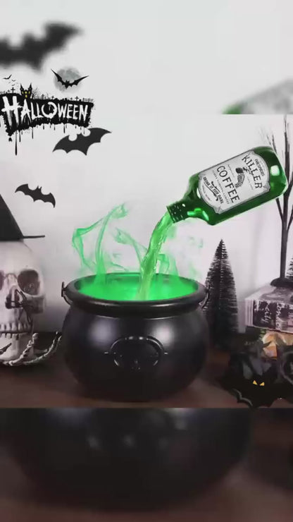 Halloween Black Wizard Bowl Magic Float Bottle And Diffuser Indoor Home Bar Magic Party Horror Ghost Props Halloween Decoration